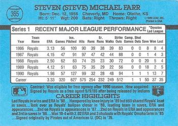 Steve Farr  baseball card collectible - Main Image 2