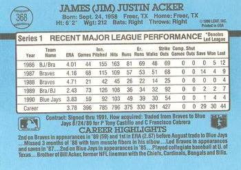 Jim Acker  baseball card collectible - Main Image 2