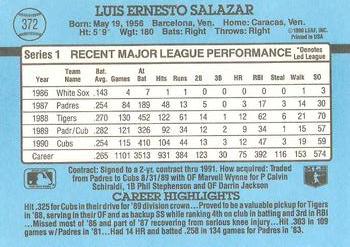 Luis Salazar  baseball card collectible - Main Image 2