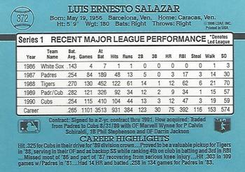 Luis Salazar  baseball card collectible - Main Image 2