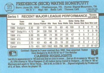Rick Honeycutt  baseball card collectible - Main Image 2