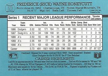 Rick Honeycutt  baseball card collectible - Main Image 2