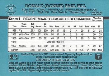 Donnie Hill  baseball card collectible - Main Image 2