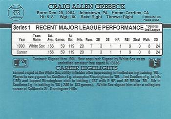 Craig Grebeck  baseball card collectible - Main Image 2