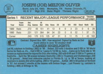 Joe Oliver  baseball card collectible - Main Image 2