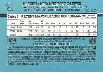 Joe Oliver  baseball card collectible - Main Image 2