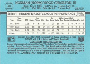 Norm Charlton  baseball card collectible - Main Image 2