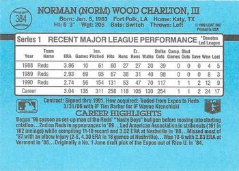 Norm Charlton  baseball card collectible - Main Image 2