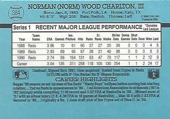 Norm Charlton  baseball card collectible - Main Image 2