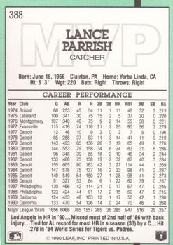 Lance Parrish  baseball card collectible - Main Image 2