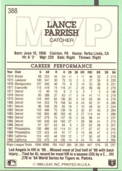 Lance Parrish  baseball card collectible - Main Image 2