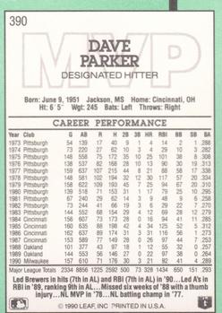 Dave Parker  baseball card collectible - Main Image 2