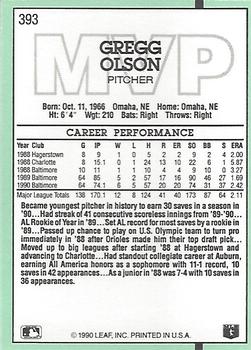Gregg Olson  baseball card collectible - Main Image 2