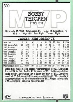 Bobby Thigpen  baseball card collectible - Main Image 2
