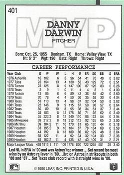 Danny Darwin  baseball card collectible - Main Image 2