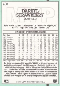 Darryl Strawberry  baseball card collectible - Main Image 2