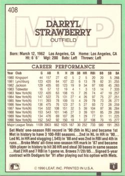 Darryl Strawberry  baseball card collectible - Main Image 2