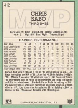 Chris Sabo  baseball card collectible - Main Image 2