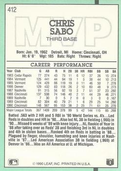 Chris Sabo  baseball card collectible - Main Image 2