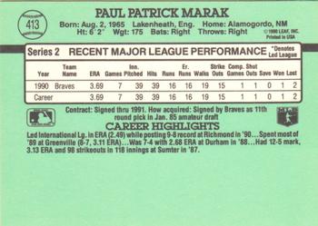 Paul Marak  baseball card collectible - Main Image 2