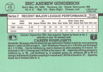 Eric Gunderson  baseball card collectible - Main Image 2