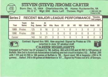 Steve Carter  baseball card collectible - Main Image 2