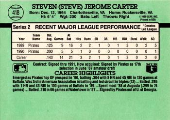 Steve Carter  baseball card collectible - Main Image 2