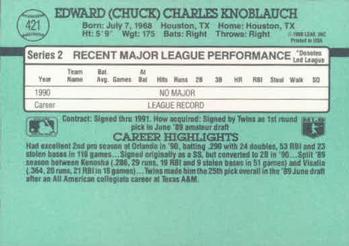 Chuck Knoblauch  baseball card collectible - Main Image 2