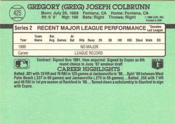 Greg Colbrunn  baseball card collectible - Main Image 2