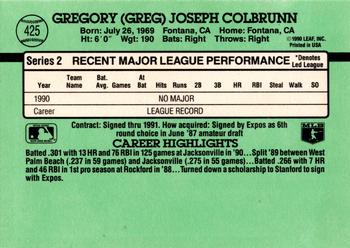 Greg Colbrunn  baseball card collectible - Main Image 2