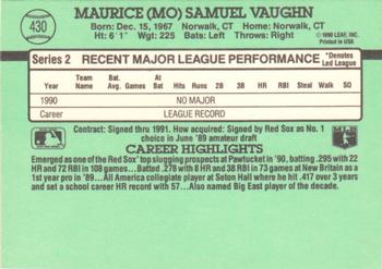 Mo Vaughn  baseball card collectible - Main Image 2