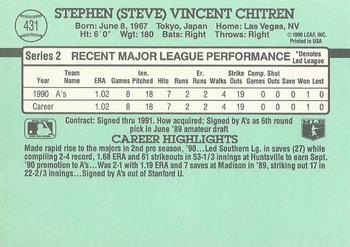 Steve Chitren  baseball card collectible - Main Image 2