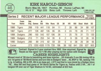Kirk Gibson  baseball card collectible - Main Image 2