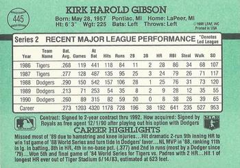 Kirk Gibson  baseball card collectible - Main Image 2