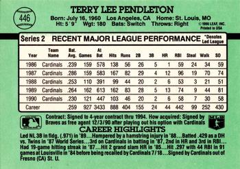 Terry Pendleton  baseball card collectible - Main Image 2