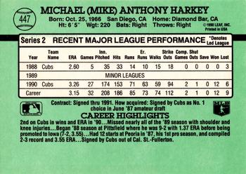Mike Harkey  baseball card collectible - Main Image 2