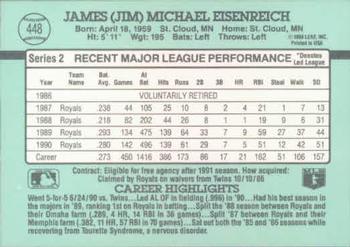 Jim Eisenreich  baseball card collectible - Main Image 2