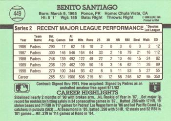 Benito Santiago  baseball card collectible - Main Image 2
