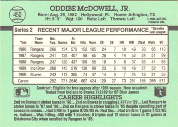 Oddibe McDowell  baseball card collectible - Main Image 2