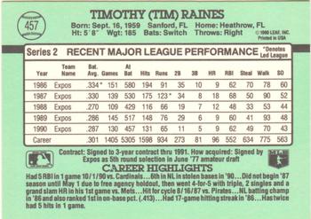 Tim Raines  baseball card collectible - Main Image 2
