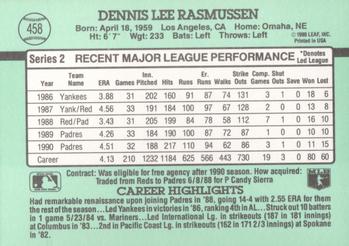 Dennis Rasmussen  baseball card collectible - Main Image 2