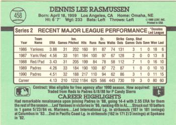 Dennis Rasmussen  baseball card collectible - Main Image 2