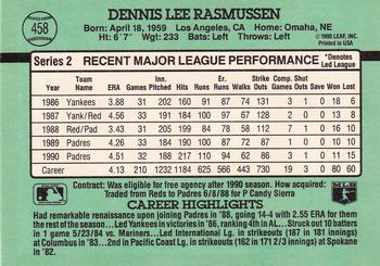 Dennis Rasmussen  baseball card collectible - Main Image 2