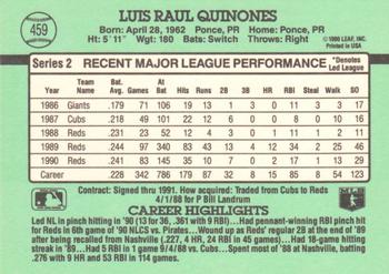 Luis Quinones  baseball card collectible - Main Image 2