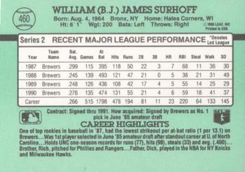 B.J. Surhoff  baseball card collectible - Main Image 2
