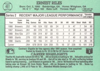 Ernest Riles  baseball card collectible - Main Image 2
