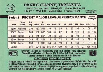 Danny Tartabull  baseball card collectible - Main Image 2