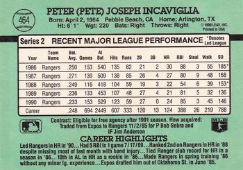 Pete Incaviglia  baseball card collectible - Main Image 2