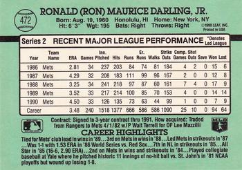 Ron Darling  baseball card collectible - Main Image 2