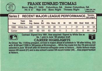 Frank Thomas  baseball card collectible - Main Image 2